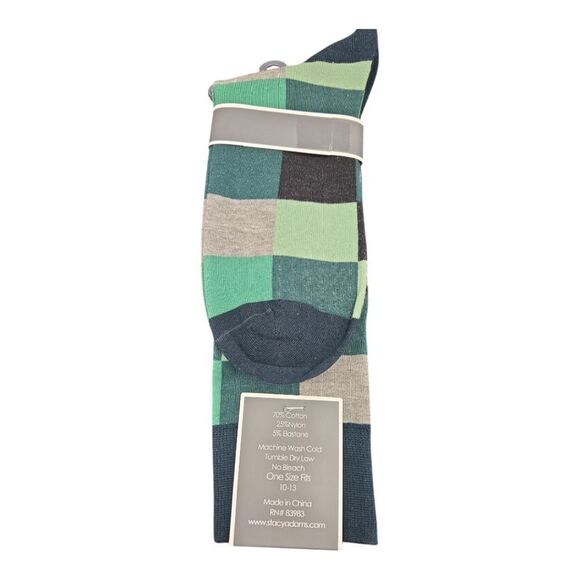 MEN'S  STACY  ADAMS  PATTERN DRESS SOCK. - Picture 2 of 3